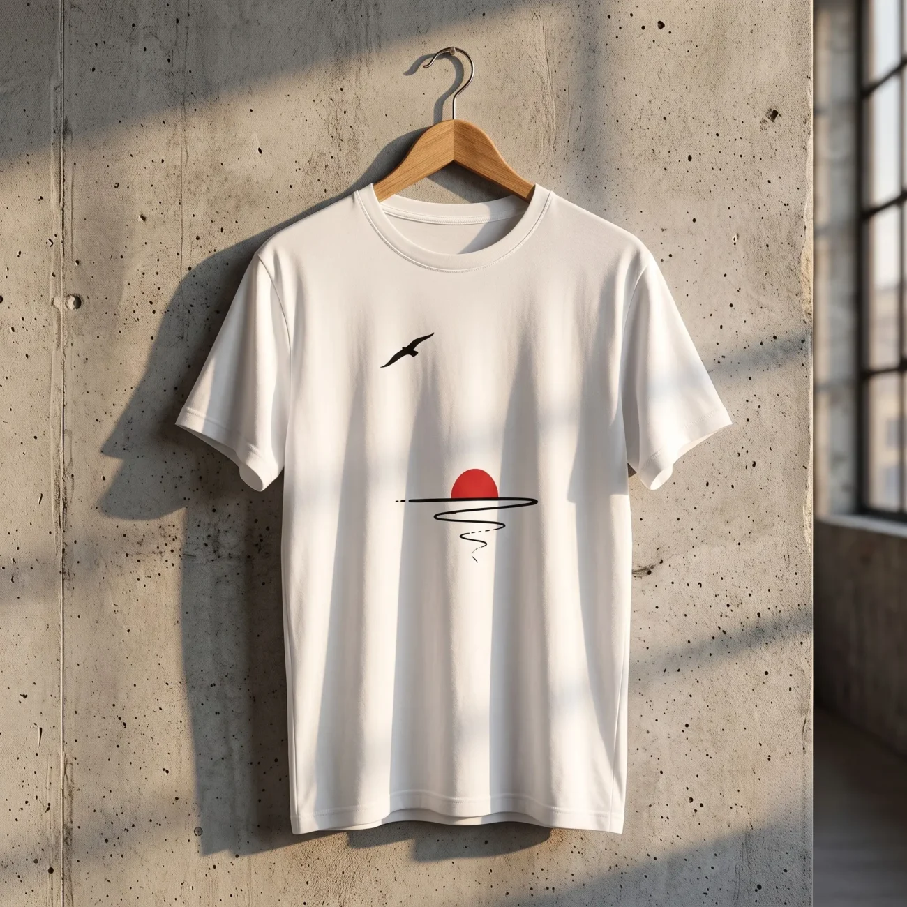 Crimson Horizon Graphic Tee