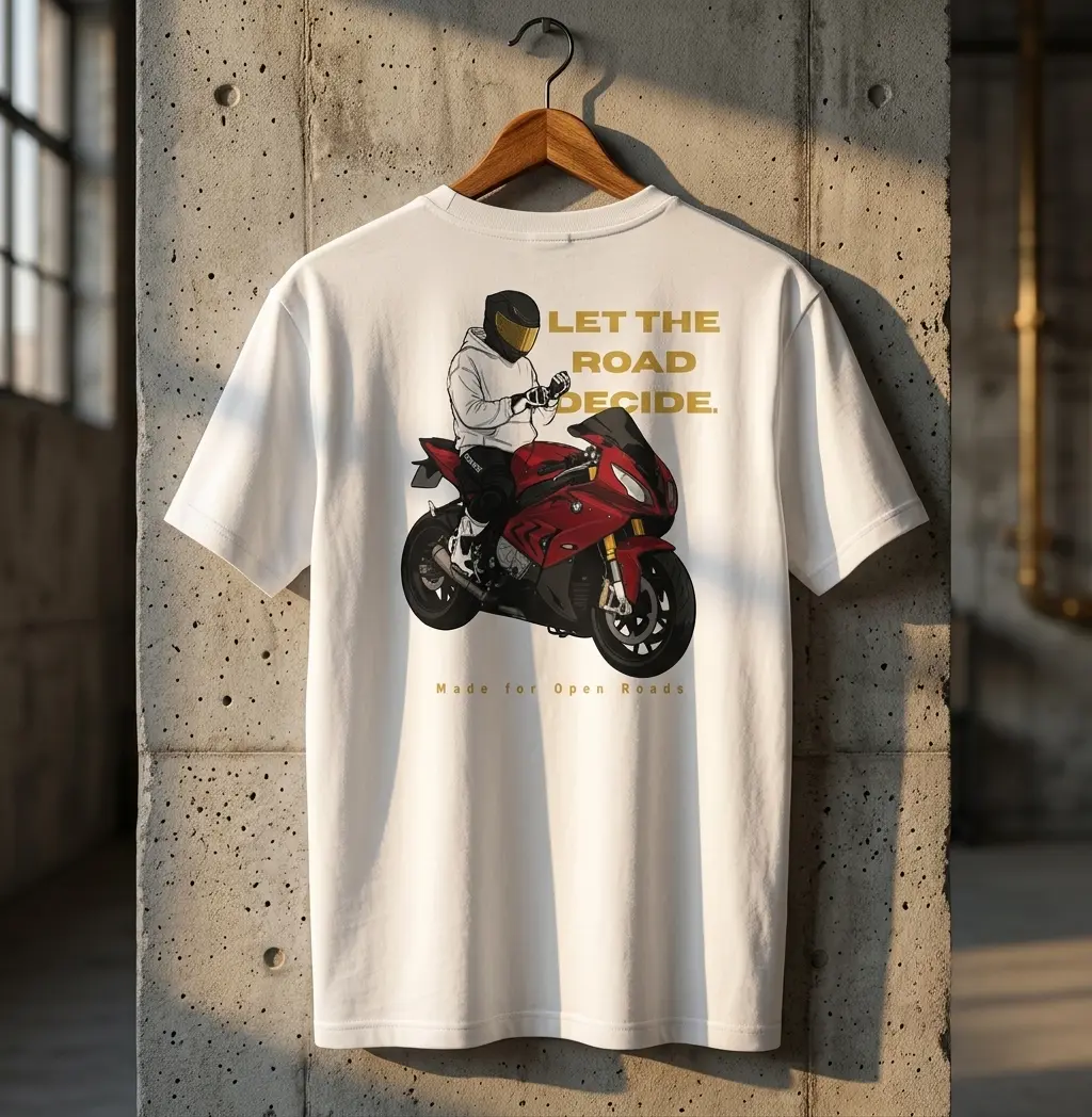 Let The Road Decide Superbike Graphic Tee