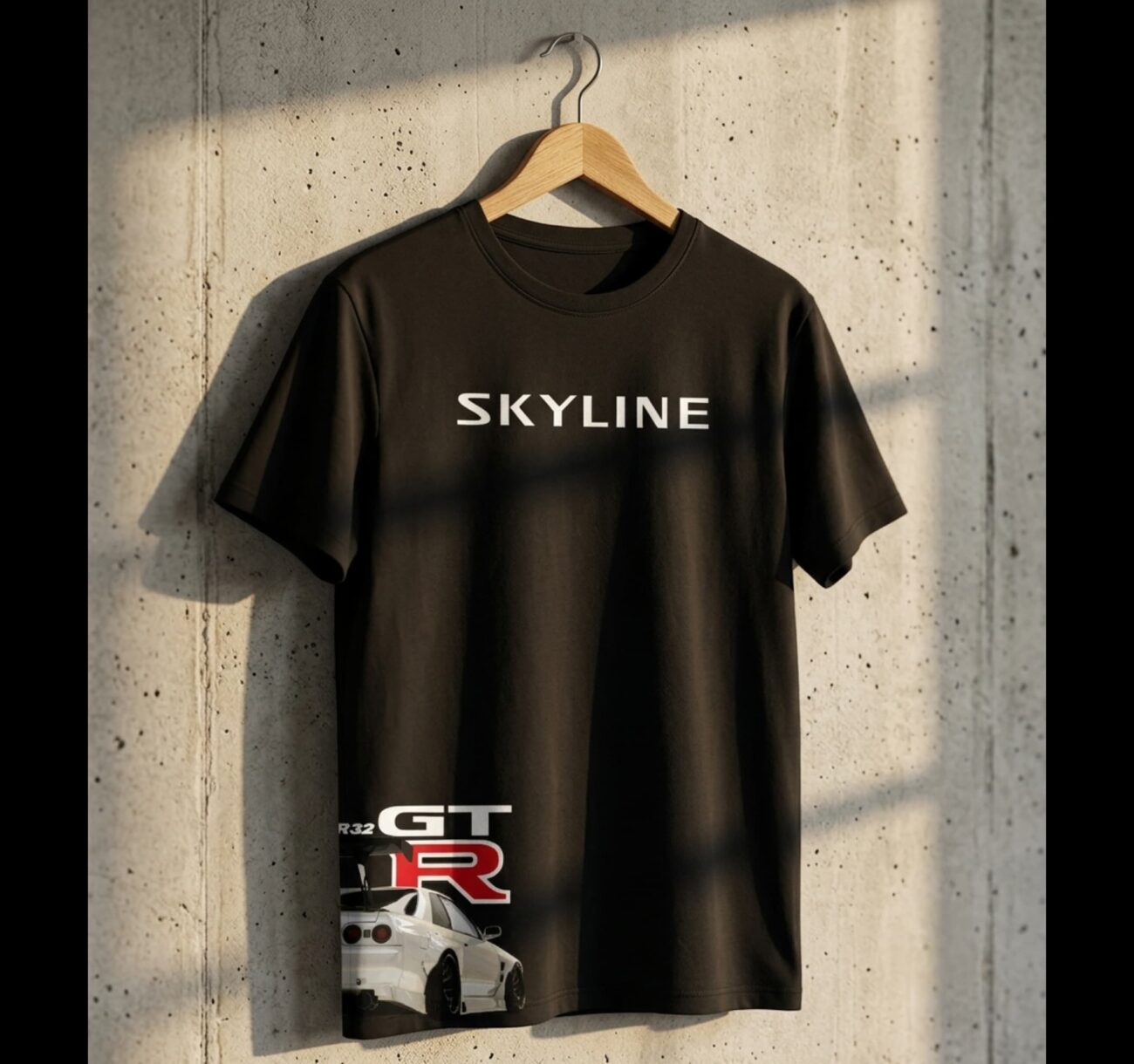Skyline GT-R R32 Asymmetric Graphic Tee - Image 2